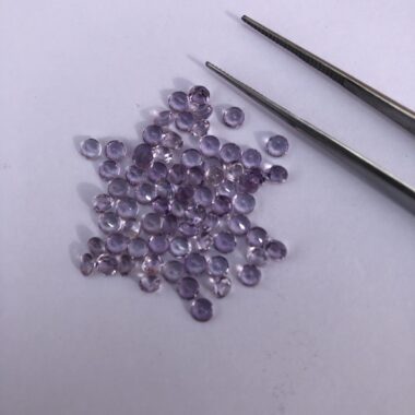 3mm Natural Amethyst Faceted Round Cut Gemstone
