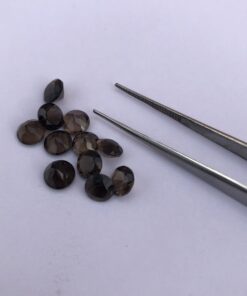 6mm Natural Smoky Quartz Round Cut Gemstone