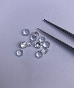 4mm Natural White Topaz Round Cut Gemstone