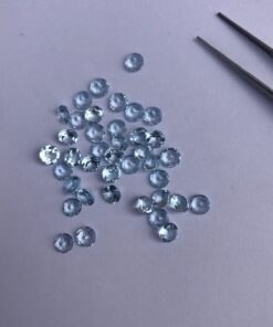 5mm Natural Sky Blue Topaz Round Cut Gemstone