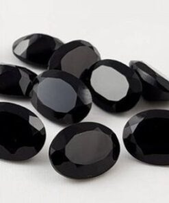 10x12mm Natural Black Onyx Oval Cut Gemstone