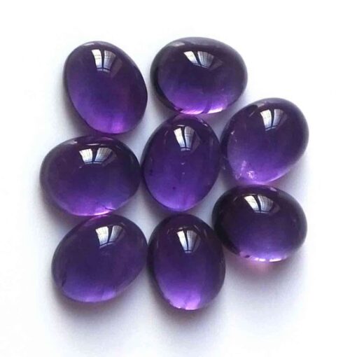 10x12mm Natural Amethyst Smooth Oval Cabochon