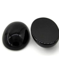 10x14mm Natural Black Onyx Smooth Oval Cabochon