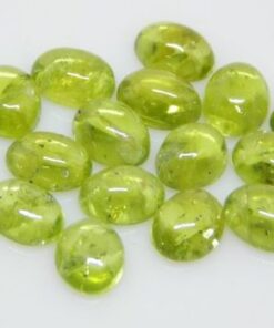 10x14mm Natural Peridot Smooth Oval Cabochon