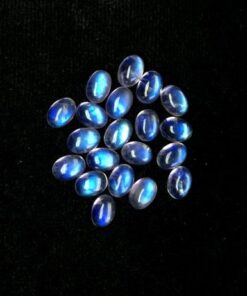 4x3mm Natural Rainbow Moonstone Oval Cabochon