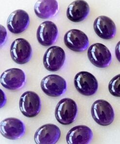 4x3mm Natural Amethyst Smooth Oval Cabochon