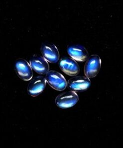 6x4mm Natural Rainbow Moonstone Oval Cabochon