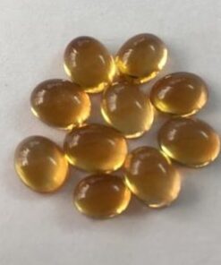 6x4mm Natural Citrine Smooth Oval Cabochon