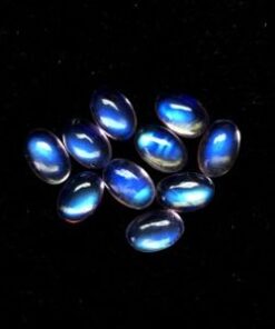 6x8mm Natural Rainbow Moonstone Oval Cabochon