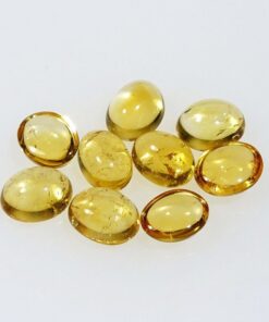 6x8mm Natural Citrine Smooth Oval Cabochon