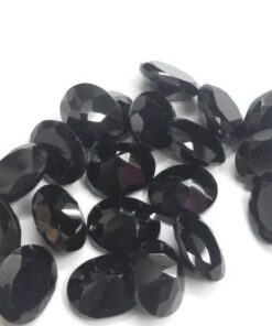 6x8mm Natural Black Onyx Oval Cut Gemstone