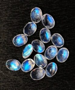 6x8mm Natural Rainbow Moonstone Oval Cut Gemstone