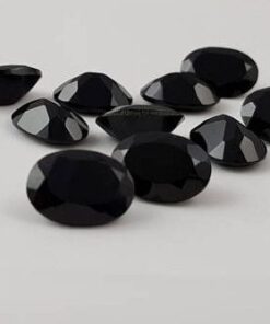 7x5mm Natural Black Onyx Oval Cut Gemstone