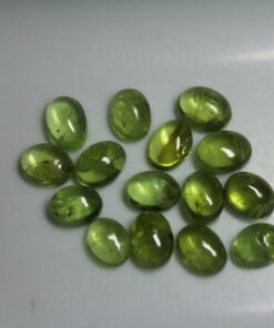 7x9mm Natural Peridot Smooth Oval Cabochon