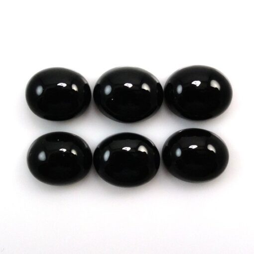 7x9mm Natural Black Onyx Smooth Oval Cabochon