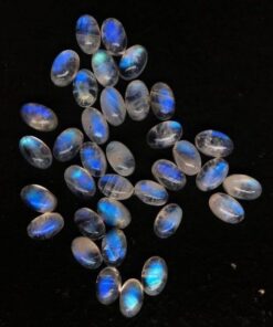 8x10mm Natural Rainbow Moonstone Oval Cabochon