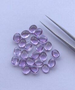 7x9mm Natural Amethyst Smooth Oval Cabochon