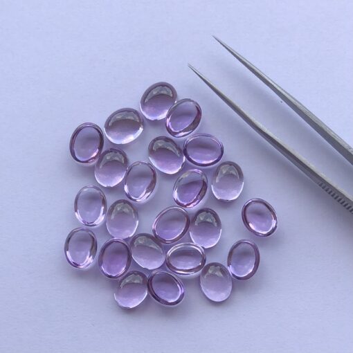 8x10mm Natural Amethyst Smooth Oval Cabochon