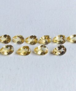10x12mm Natural Citrine Pear Cut Gemstone