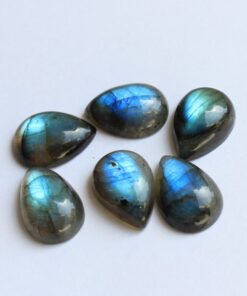 10x12mm Natural Labradorite Smooth Pear Cabochon