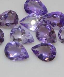 10x14mm Natural Amethyst Pear Cut Gemstone