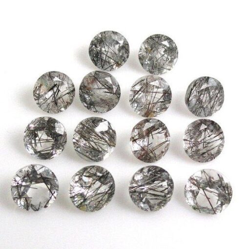 2mm black rutile round cut