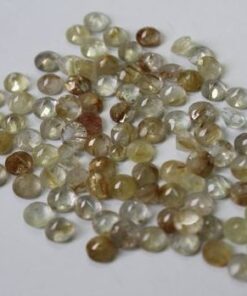 5mm golden rutile round cut