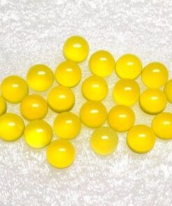 5mm yellow chalcedony round