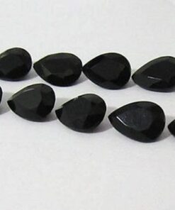 5x3mm Natural Black Onyx Pear Cut Gemstone