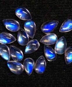 5x3mm Natural Rainbow Moonstone Pear Cabochon