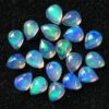 5x4mm Natural Ethiopian Opal Smooth Pear Cabochon
