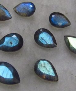 6x8mm Natural Labradorite Pear Cut Gemstone