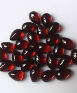 6x8mm Natural Red Garnet Smooth Pear Cabochon