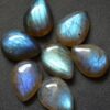 7x9mm Natural Labradorite Smooth Pear Cabochon