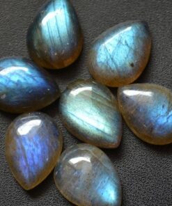 7x9mm Natural Labradorite Smooth Pear Cabochon