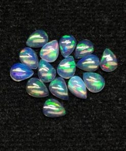 6x8mm Natural Ethiopian Opal Smooth Pear Cabochon