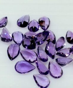 7x5mm Natural Amethyst Pear Cut Gemstone