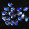 7x5mm Natural Rainbow Moonstone Smooth Pear Cabochon