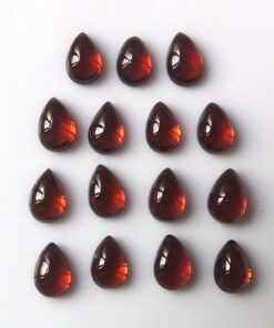 7x9mm Natural Red Garnet Smooth Pear Cabochon
