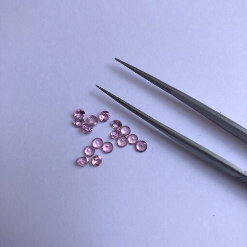 3mm pink tourmaline round cut