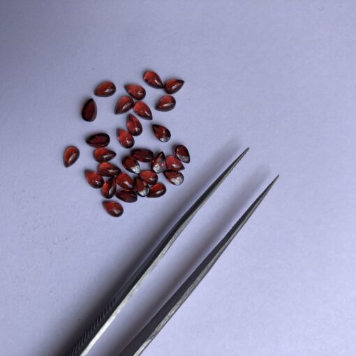 5x3mm Natural Red Garnet Smooth Pear Cabochon