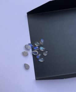 5x3mm Natural Labradorite Smooth Pear Cabochon