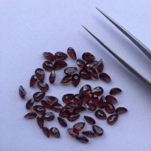 7x5mm Natural Red Garnet Pear Cut Gemstone
