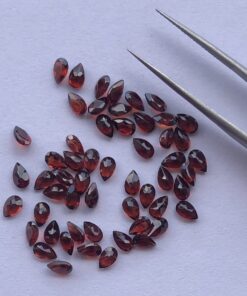 7x5mm Natural Red Garnet Pear Cut Gemstone