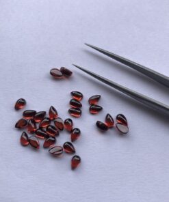 6x4mm Natural Red Garnet Smooth Pear Cabochon