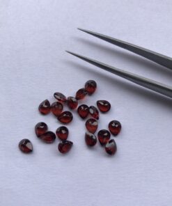 6x4mm Natural Red Garnet Pear Cut Gemstone