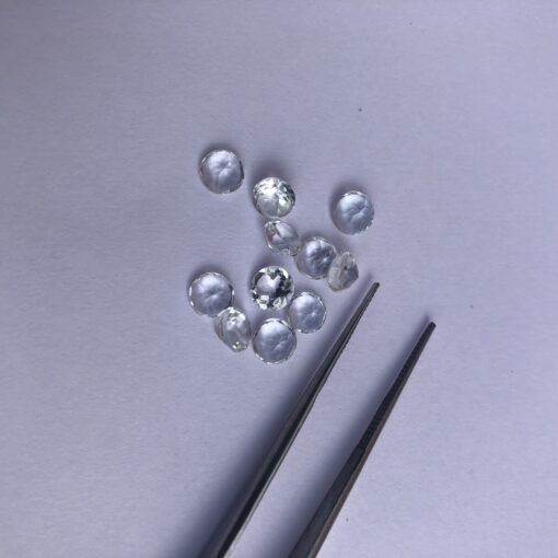 4mm Natural Crystal Quartz Round Cut Gemstone