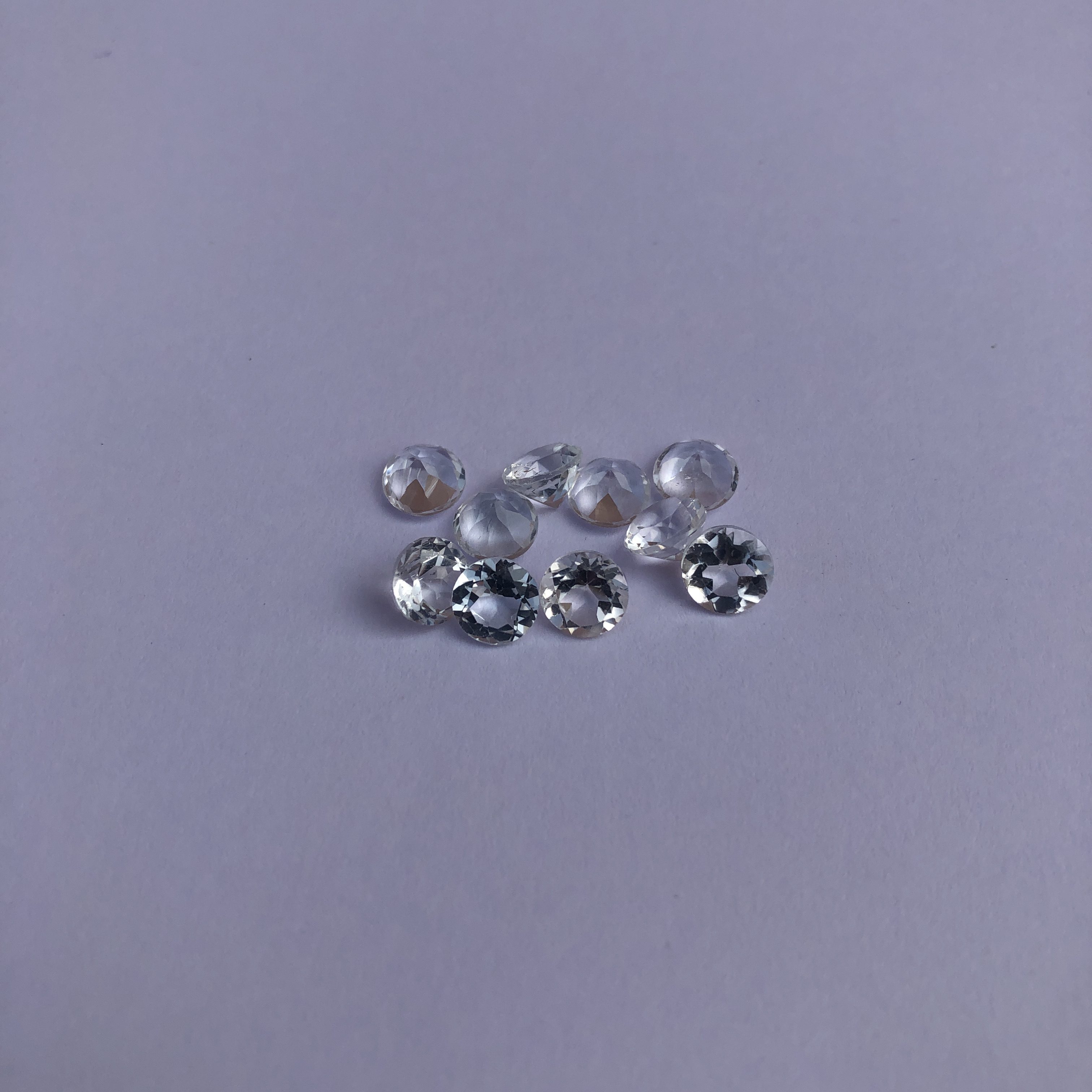 6mm Natural Crystal Quartz Round Cut Gemstone | Get FREE SHIPPING