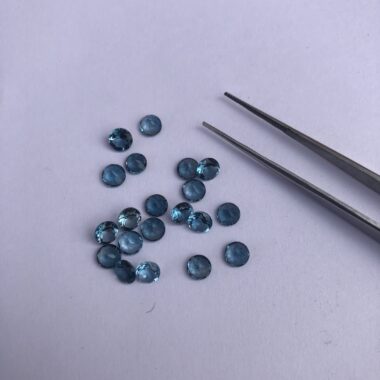 4mm Natural London Blue Topaz Round Cut Gemstone