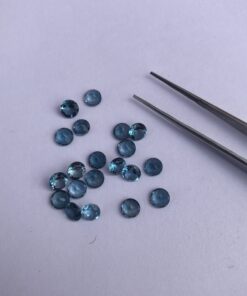 4mm Natural London Blue Topaz Round Cut Gemstone